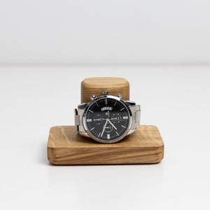 Watch Stand for multiple watches made of solid wood, Wristwatch Storage, Timepiece Display, Watch holder and display for 1-5 watches