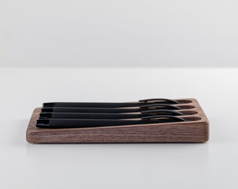 Unique pentray for 2 or 4 pens, pen display and pen rest made of premium solid wood