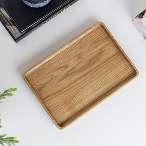 Solid Wood Catchall Tray: Desk & Nightstand Organizer