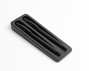 Walnut & Oak Pen Tray: Desk Organizer, Pen Display