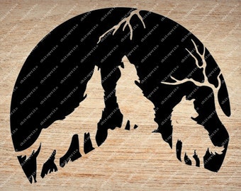 Download Wolf Pack Svg Etsy
