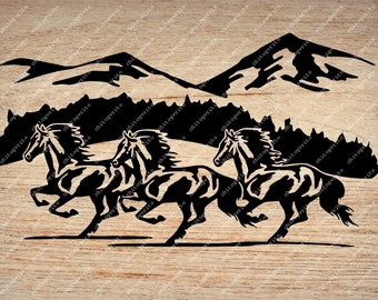 Download Wild Horses Svg Etsy
