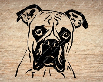 Download Boxer Dog Svg Etsy
