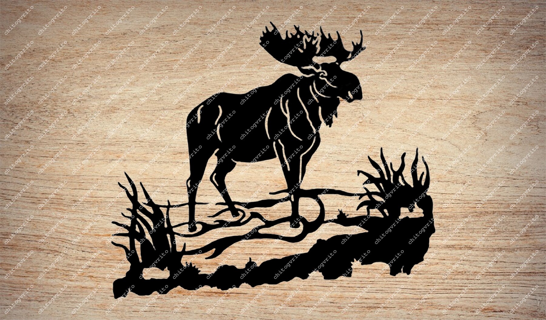 Moose Svg File Moose Stencil Elk Svg Animals Svg Wild | Etsy