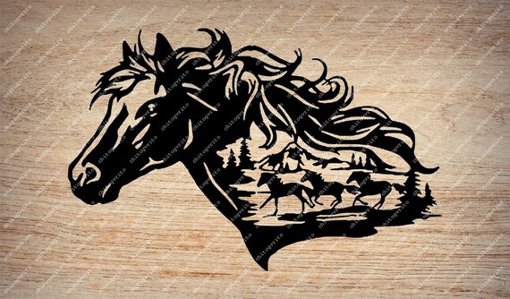 Download Horse Svg File Horse Head Svg Horse Clip Art Animals Etsy