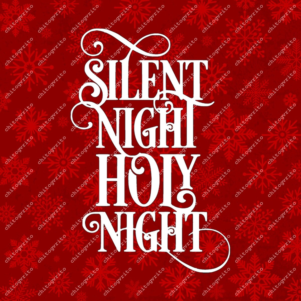 Silent Night Holy Night Svg File Christmas Svg Christmas Etsy