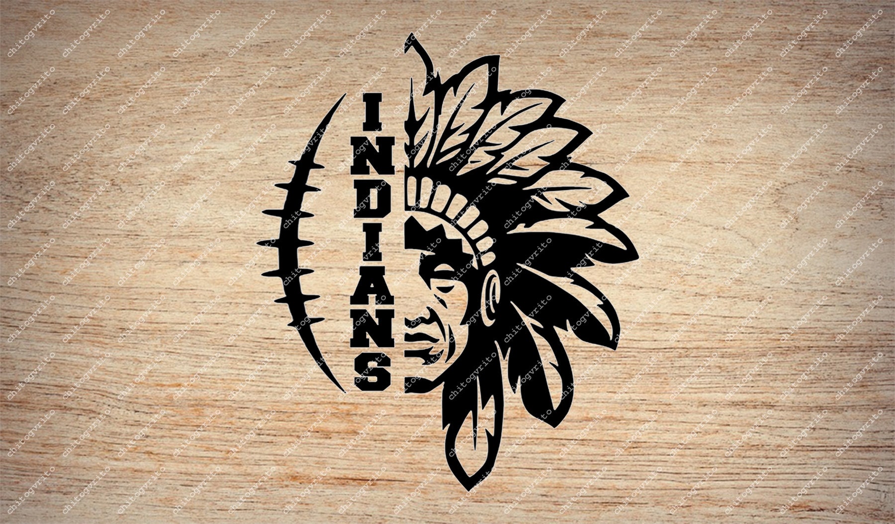 Indians Svg File Football Svg Football Clipart Indians | Etsy