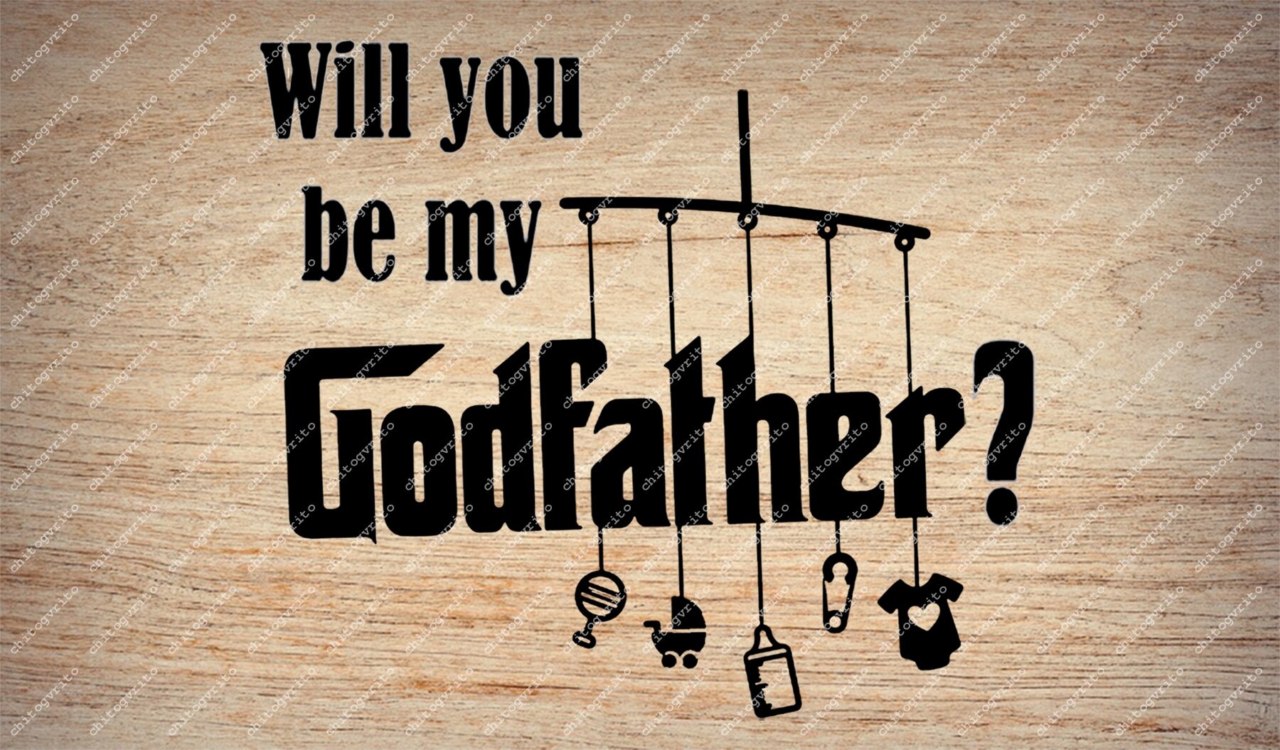 Will You Be My Godfather Svg File Be My Godfather Original | Etsy