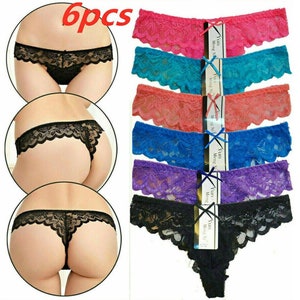 5pcs/Pack Seamless Lace Trimmed Triangle Panties