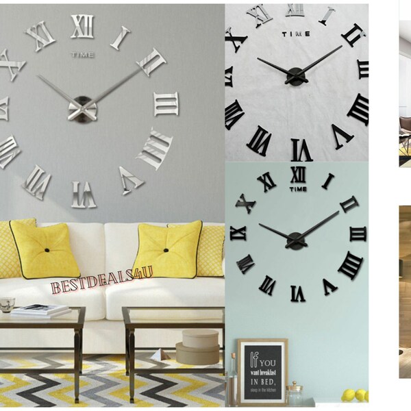 3d Wall Clock Etsy UK