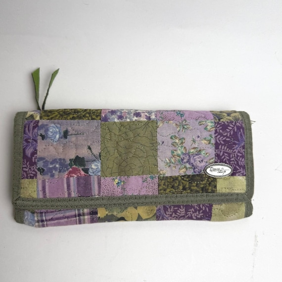 Donna Sharp Quilted Patchwork Bifold Long Wallet … - image 1