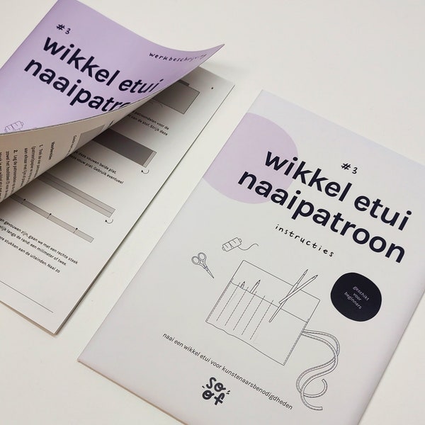 Wikkel etui naaipatroon | Dutch | Berg je gereedschap op | Geschikt voor beginners | Nederlandstalig