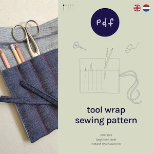 PDF Tool Wrap Sewing Pattern | Sew your own tool roll | Beginner level | Instant download