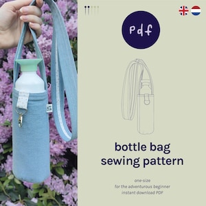 PDF Bottle Bag Pattern | Sew your own bottle bag | Beginner level | Instant download