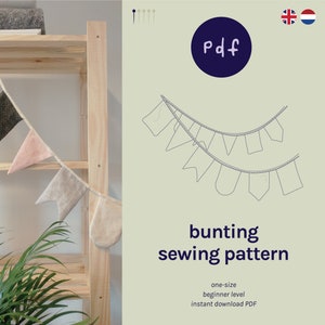PDF Bunting Sewing Pattern | Sew your own bunting | Beginner level | Instant download