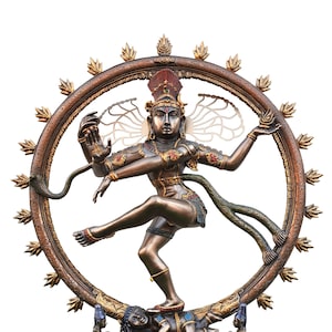 Dancing Shiva Nataraja Statue, Lord Shiva, Bonded Bronze Dancing Shiva Natraja, Temple Mandir Altar Yoga Studio Home Decor, 26 CM Big Shiva