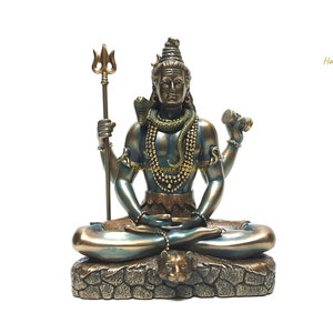 Shiva Statue, 6&quot; Inch, Lord Shiva Statue, Mahadev Statue, Trishul, Trident, Hindu God, Adiyogi Statue, Meditating Shiva, Gift.