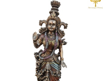 Radha Statue, 14.5” Inch, Bonded Bronze Goddess Radha Statue, Shyama, Kishori. Hindu Goddess of love, Compassion and Devotion, Radha Krishna