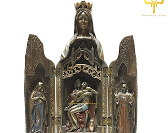Virgin Mary Figurine, Virgin Mary Statue, Mother of God, Christian God Gifts, Jesus Mother Statue, Greek Lady Sculpture, Catholic Statuette