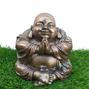 Laughing Buddha Statue, 4.5&quot; Inch Chinese Buddha Statue, Budai Monk Statue, Buddha for Wealth and Peace, Budai buddha, Good Luck Gift, Budai