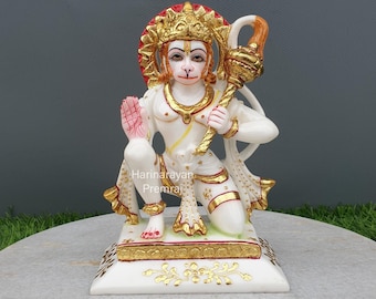 ハヌマーン像、ヒンドゥー教の猿神、インド美術、10.5インチ - Etsy 日本