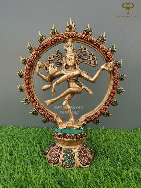 Dancing Shiva Nataraja Brass Statue, 23 CM, Brass Lord Shiva