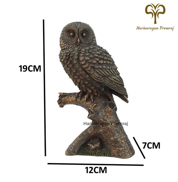 2665❣️フクロウ　像　Austin Sculpture アンテーク　輸入品 フクロウの像、高さ19cm、知恵と教育の象徴である女神アテナのフクロウ