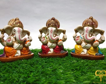 Ganesha Statue, Lord Ganesha Statue, 3.3" Inch, Ganesh, Elephant God Statue, Hindu God of good luck, Wealth, Success & New Beginning, Gift.