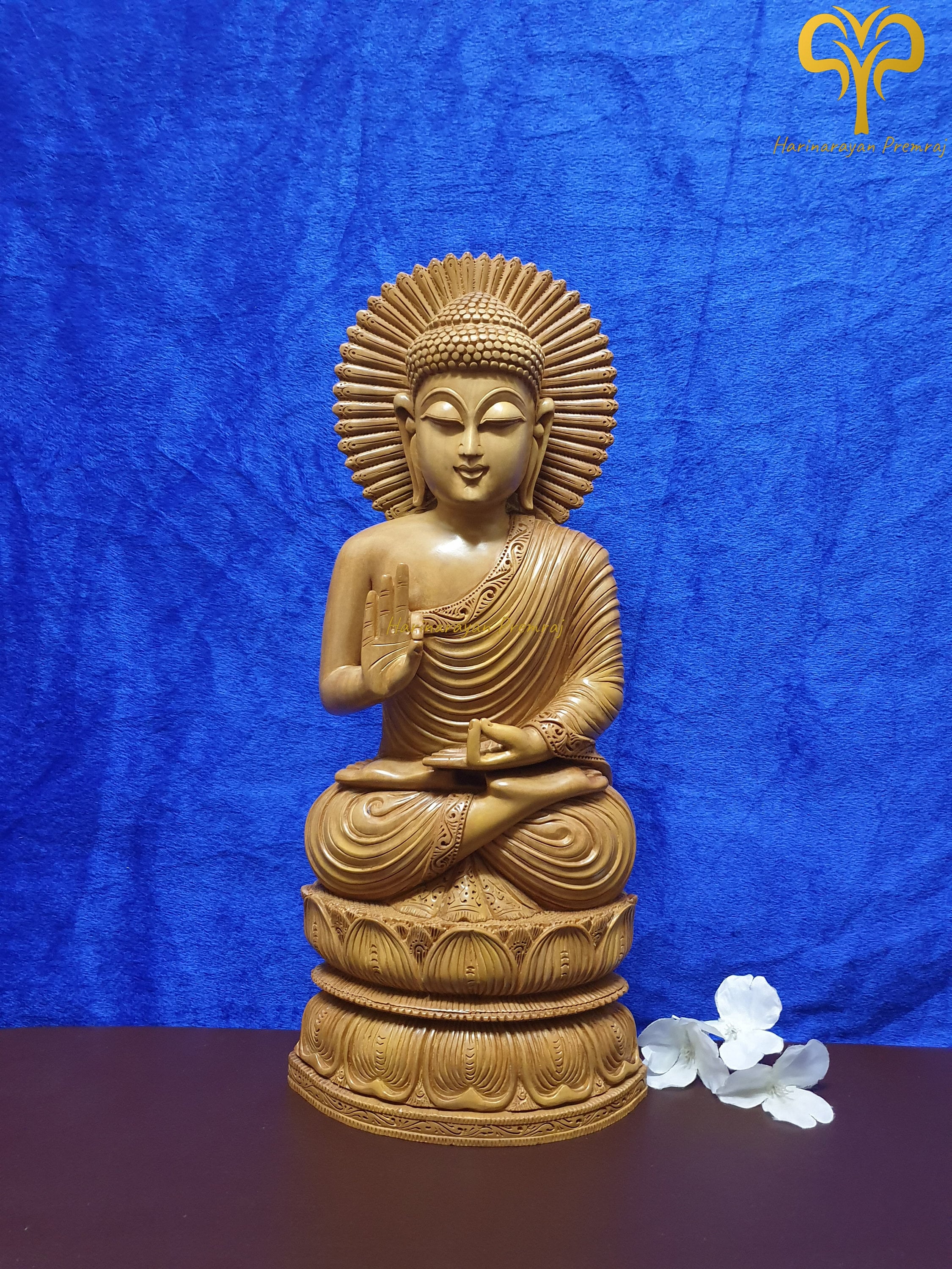 Sandalwood Buddha Statue-13.4