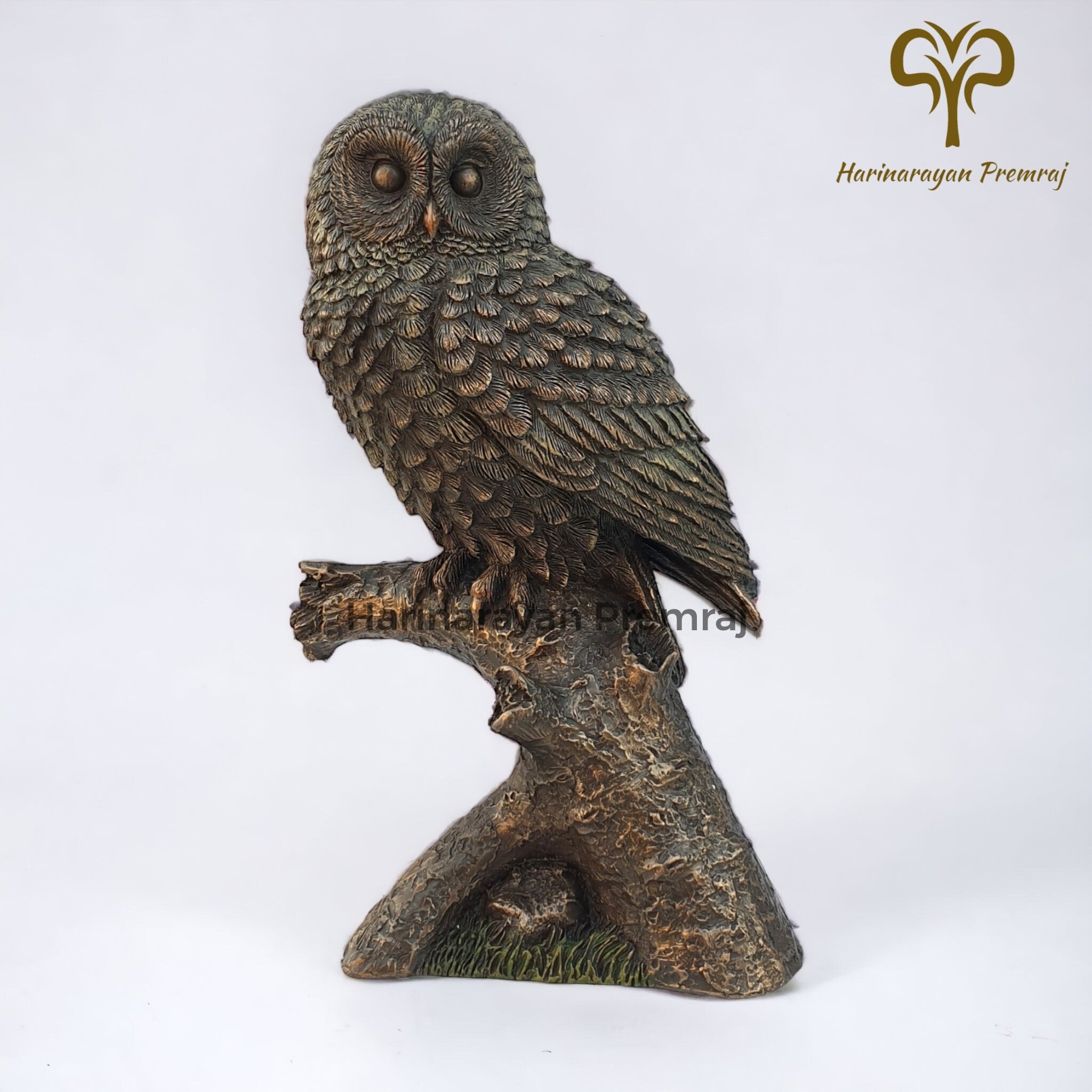 Owl Statue, 19CM Owl of Goddess Athena symbol of Wisdom & Education, Bonded Bronze Greek Sculptu