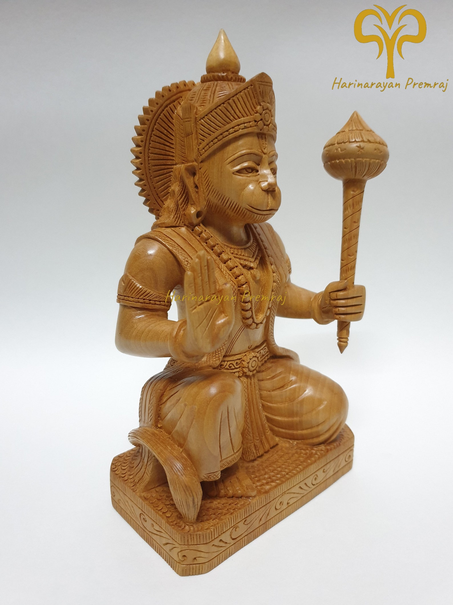 Hanuman Statue6.5/wooden Lord Hanuman Statue Etsy
