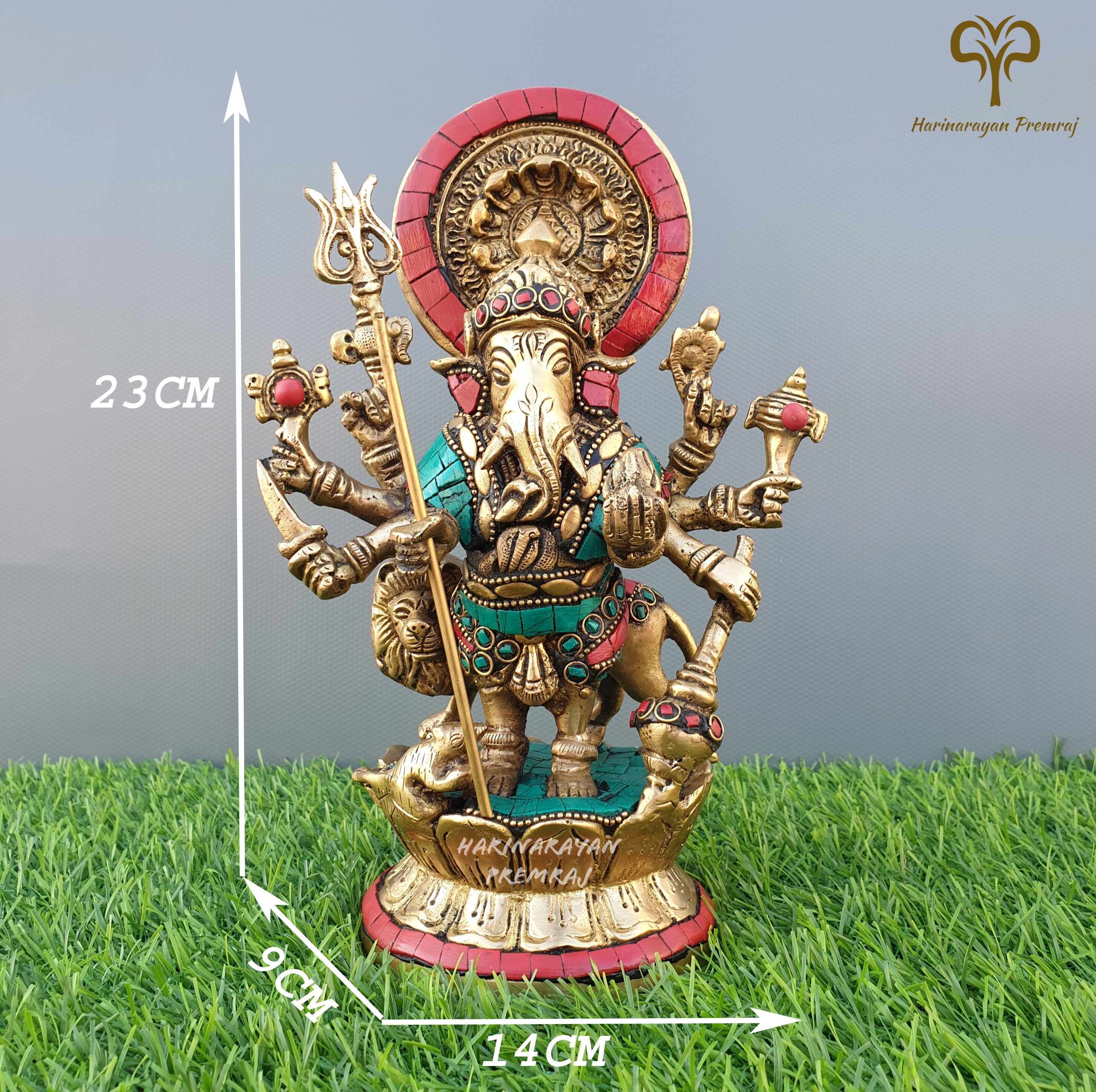 Brass Drishti Ganesh Statue Lord Ganesha Statue 23CM Big Etsy Australia