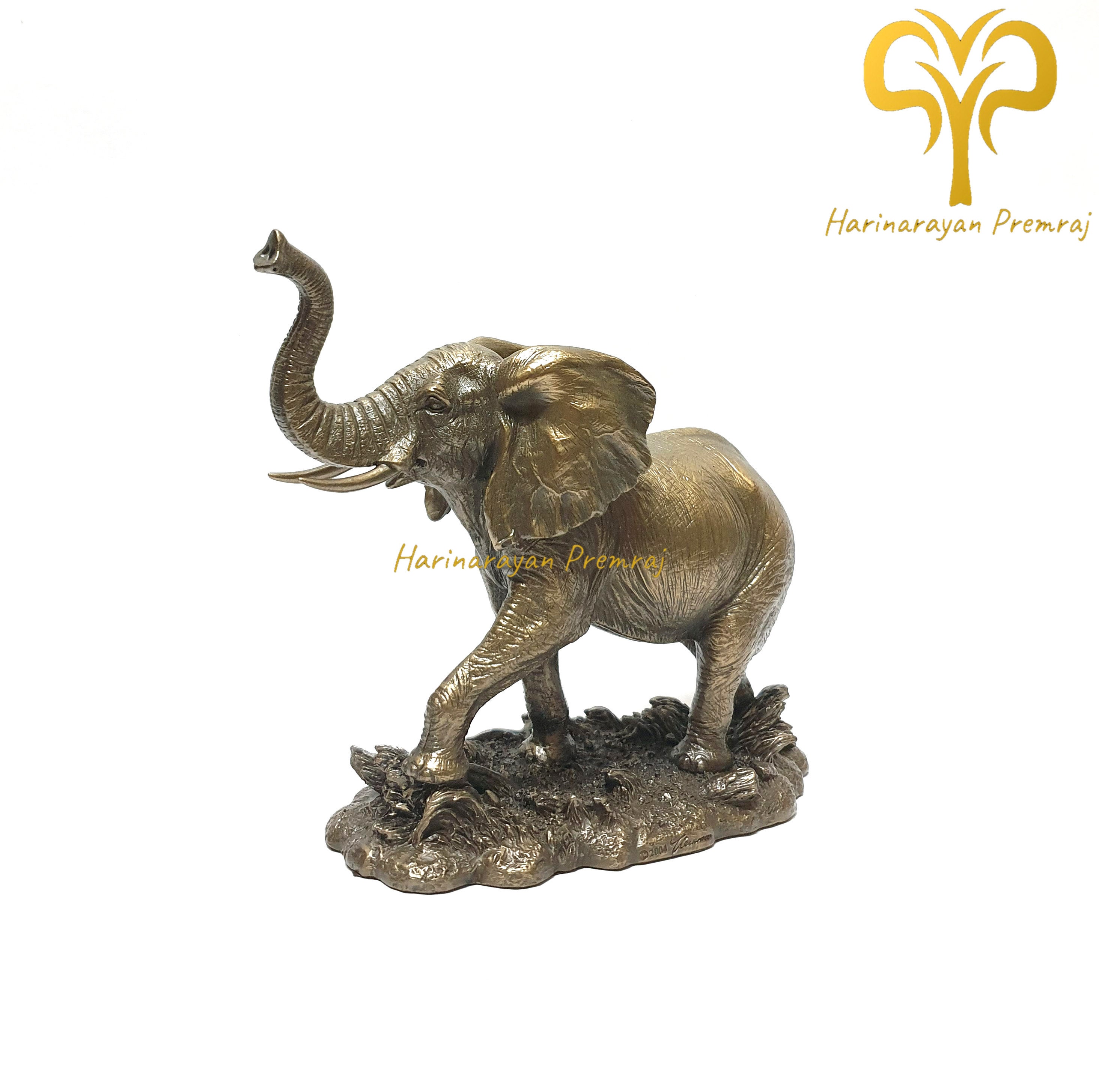 象の置物、6インチ、動物の像、象の彫刻、幸運、幸運の象、象の装飾