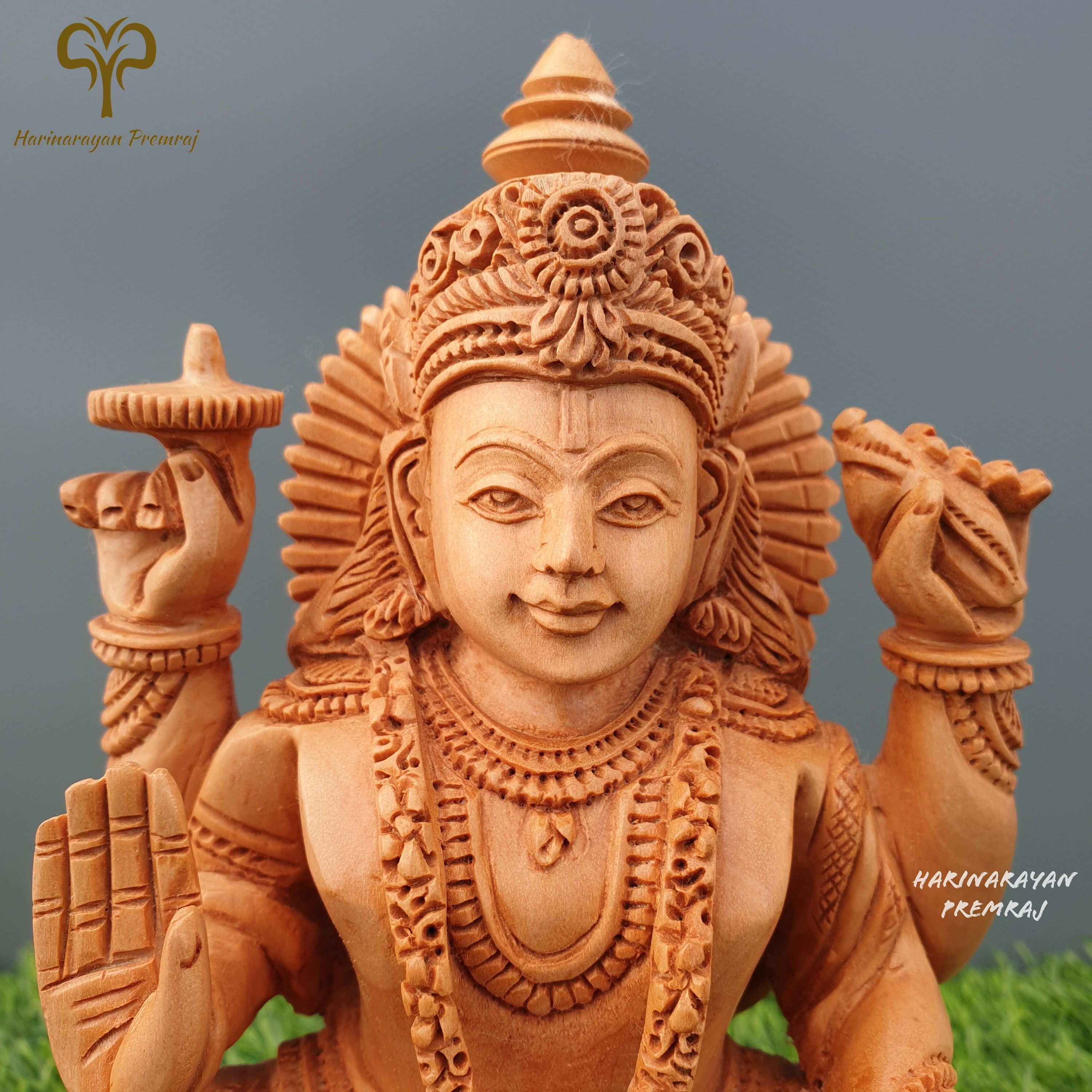 Vishnu Statue Lord Vishnu Statue 15.5CM Vishnu Idol Wooden Etsy