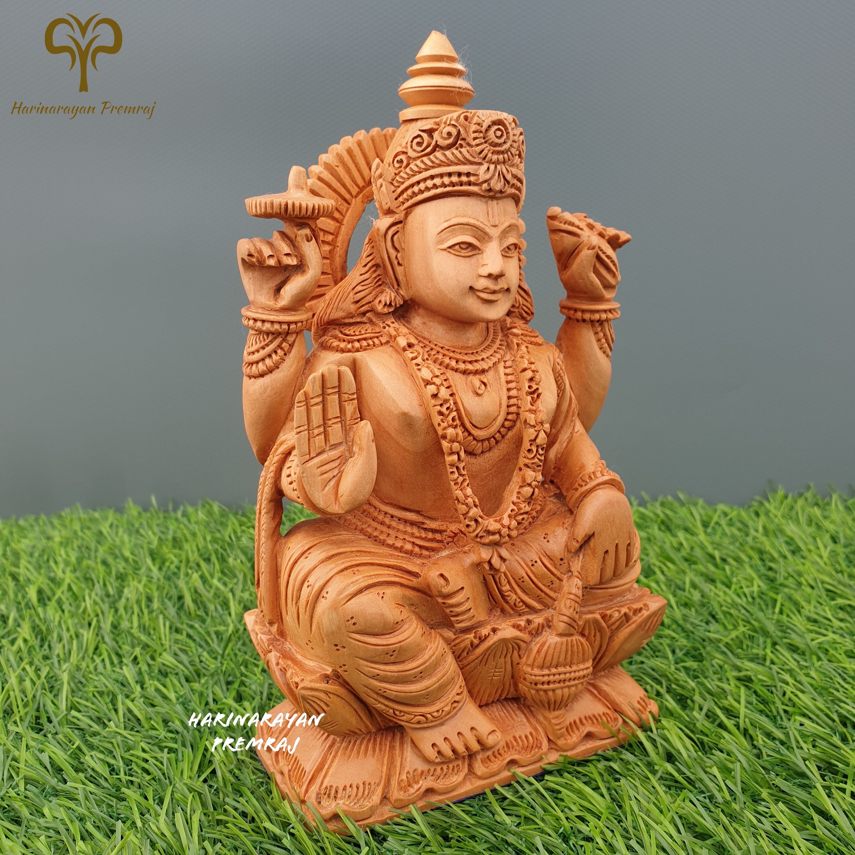 Vishnu Statue Lord Vishnu Statue 15.5CM Vishnu Idol Wooden Etsy