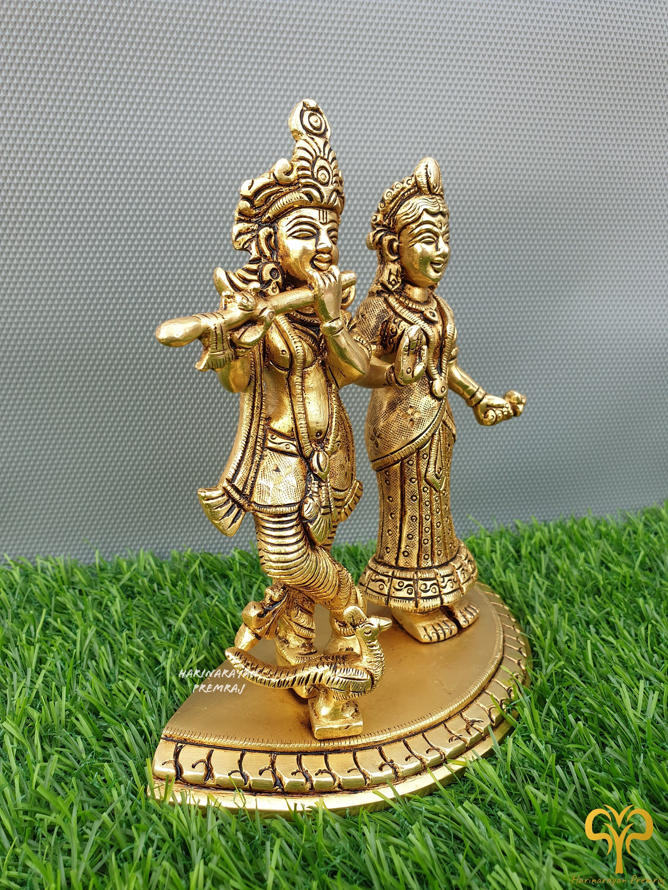 Brass Radha Krishna Statue 6.5 Inch Radha Krishna Etsy
