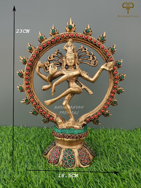 Dancing Shiva Nataraja Brass Statue, 23 CM, Brass Lord Shiva