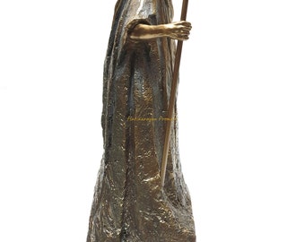 マハトマ・ガンジー像 • 11.4インチ • 接着ブロンズ像 • モハンダス