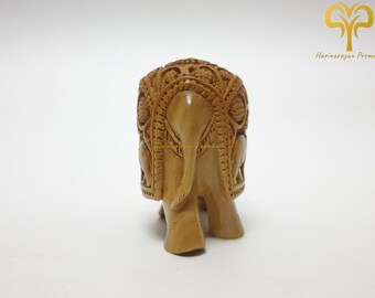 サンダルウッド象-2.5インチ/彫刻象/サンダルウッド小さな象の細かい