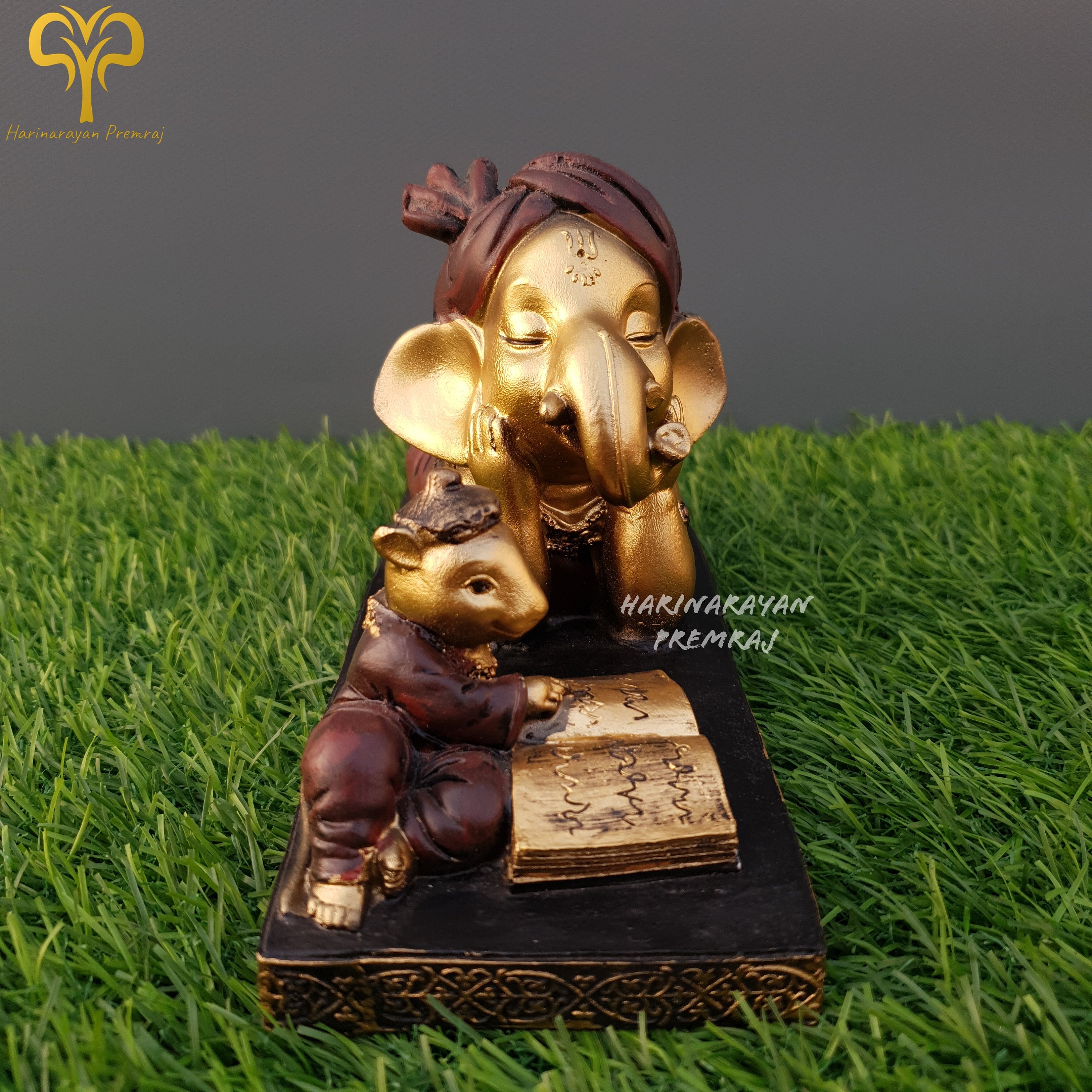 Baby Ganesha Statue 19 CM Lord Ganesh Idol Handpainted Study Ganesha Baby Ganesha Statue 19 CM Lord Ganesh Idol Handpainted Study Ganesha
