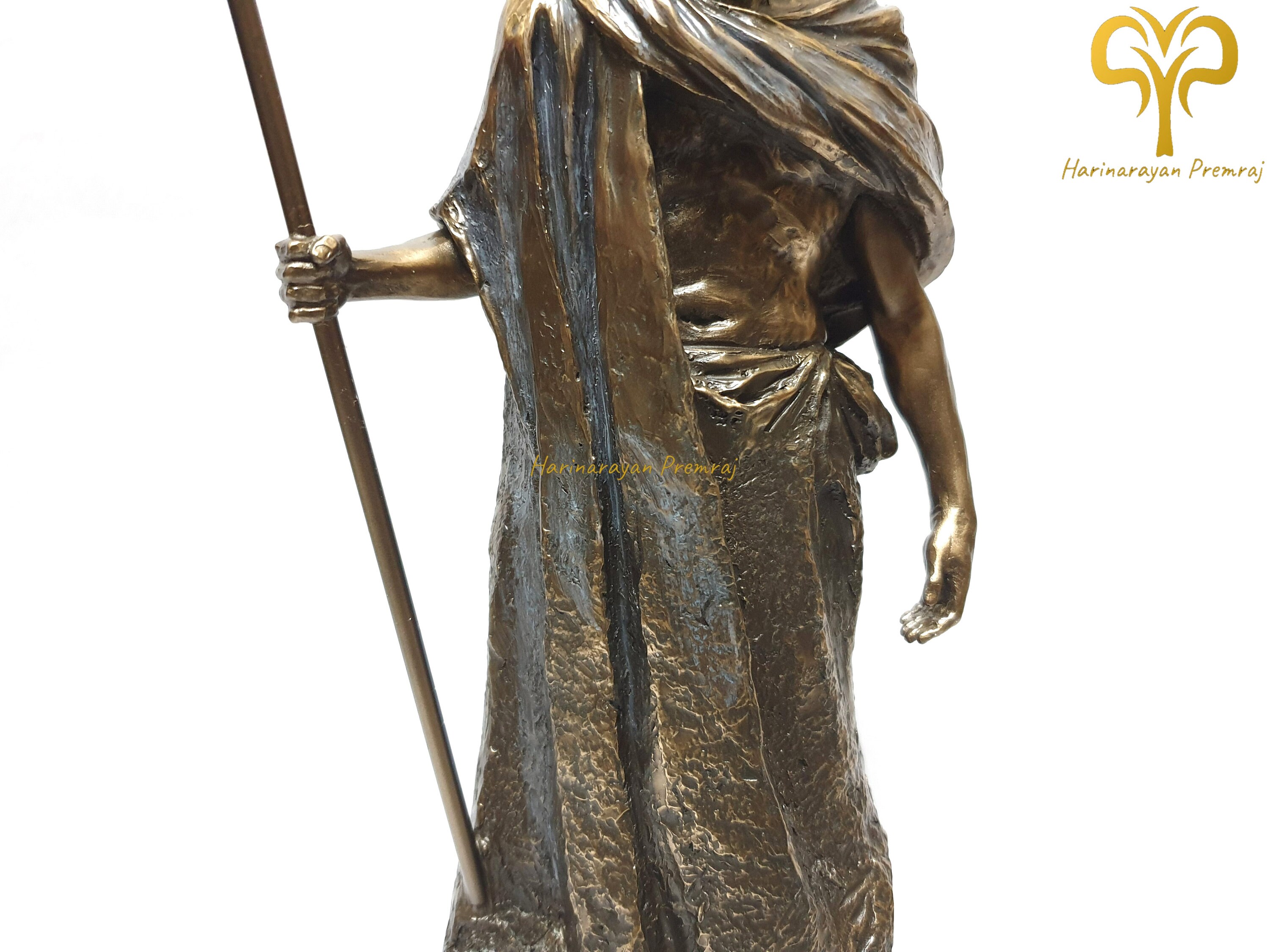 マハトマ・ガンジー像 • 11.4インチ • 接着ブロンズ像 • モハンダス