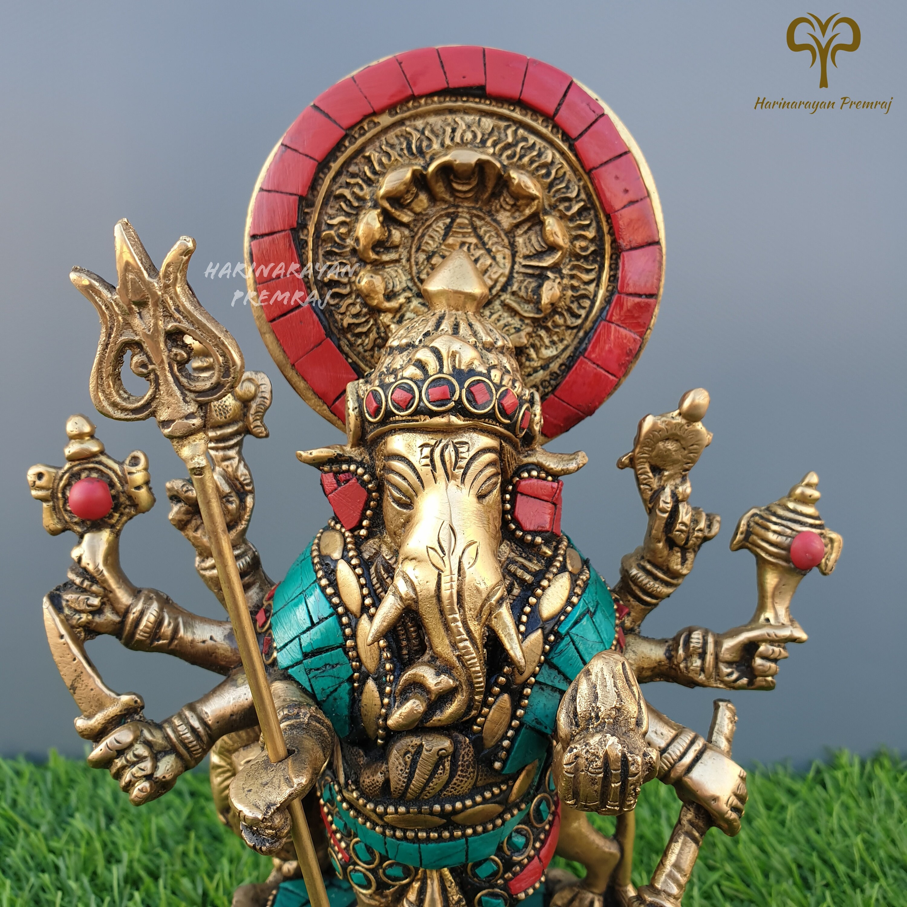 Brass Drishti Ganesh Statue Lord Ganesha Statue 23CM Big Etsy Australia