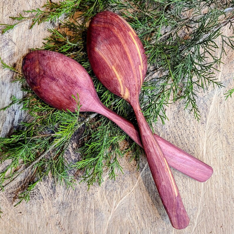 MADE TO ORDER Rustic Hand Carved Cedar Spoons Etsy