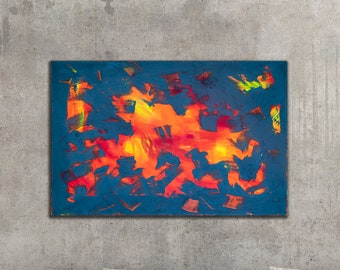 Lava, abstrakt texturerad målning