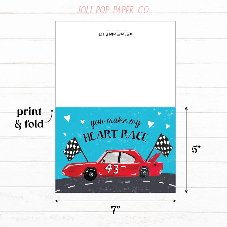 You Make My Heart Race Printable DIY Digital Download - Etsy