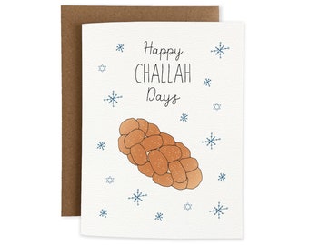 Happy Challah Days Hanukkah Greeting Card