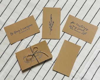 Prayer Card Refills - Just the Cards | Handmade Gift | Prayer Cards | Hand-stamped Kraft Cards | Christian Gifts | Religious Gifts for Women