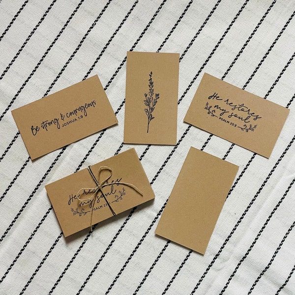 Prayer Card Refills - Just the Cards | Handmade Gift | Prayer Cards | Hand-stamped Kraft Cards | Christian Gifts | Religious Gifts for Women