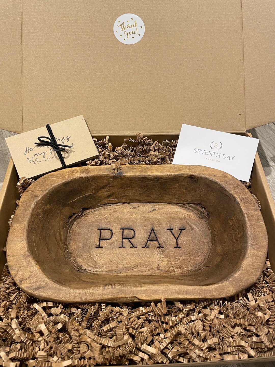 PRAY Prayer Bowl Small Mini Prayer Bowl Dough Bowl Handmade Christian