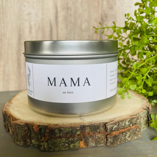 MAMA Candle | Soy Wood Wick Candle | Mother’s Day Candle | New Mom Gift | Gift Idea for New Baby | Gift Idea for Stepmom